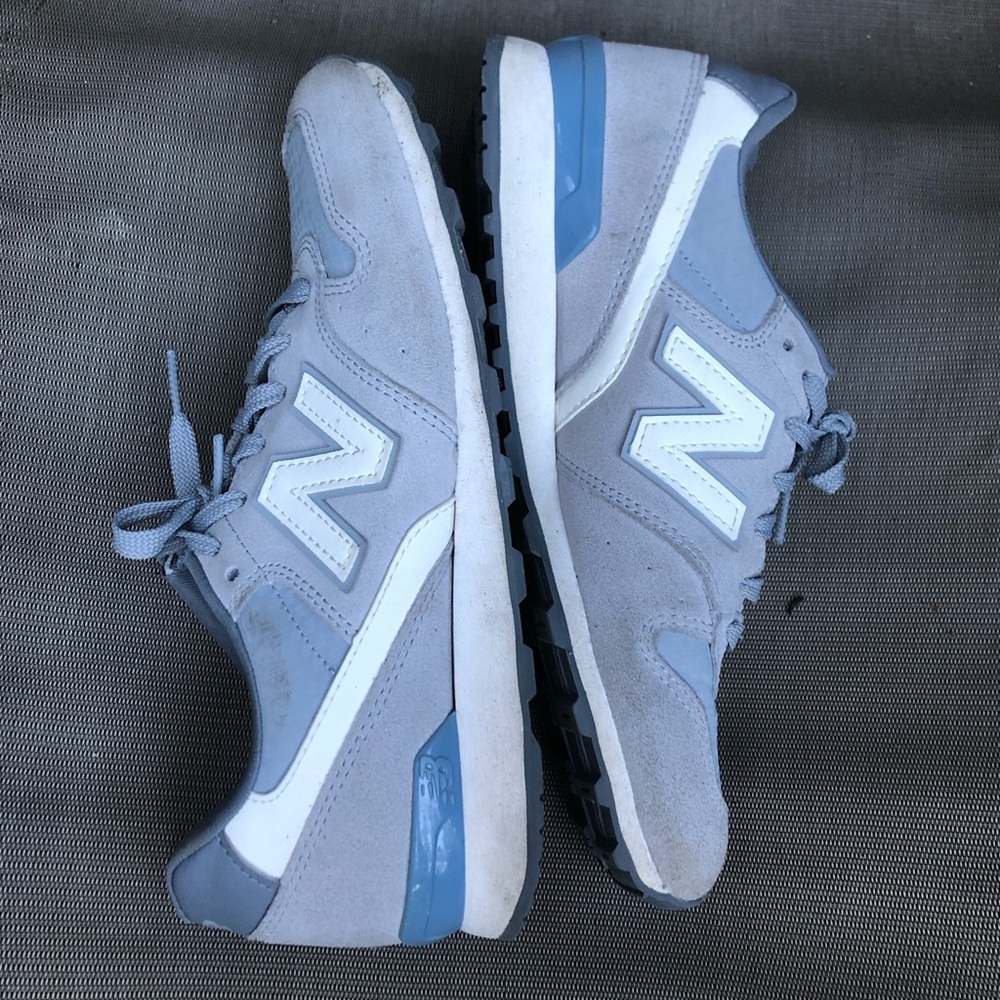 NB New Balance 696 Suede Grey/Green Sneakers 7.5